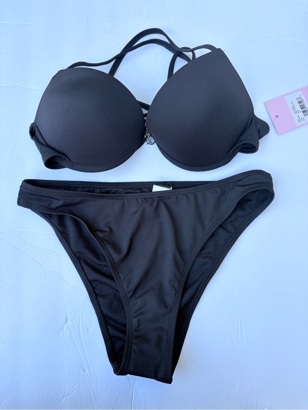 Juicy Couture Black Padded Underwire Bikini Set